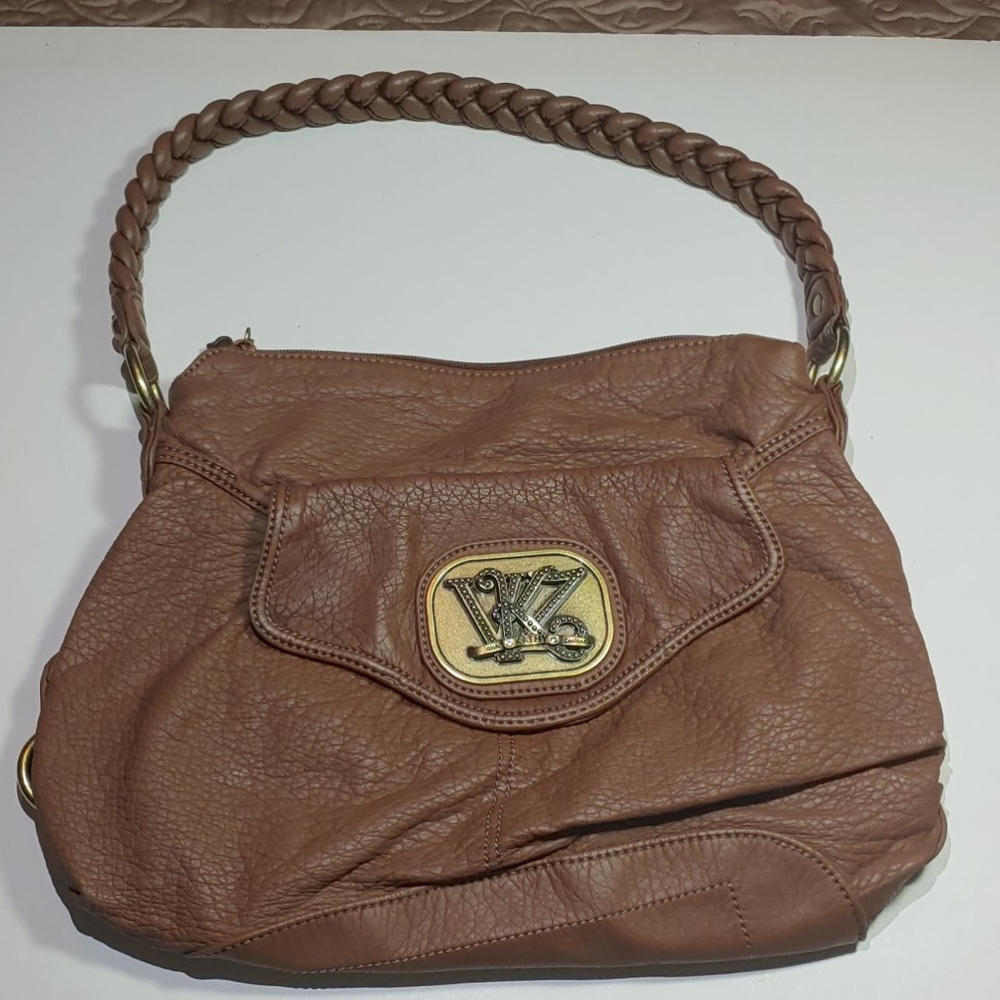 Kathy Van Zealand tan shoulder bag